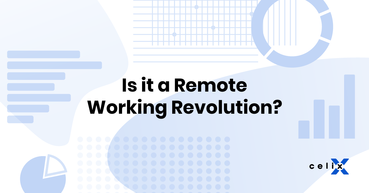 graphic for social media: is it a remote working revolution?